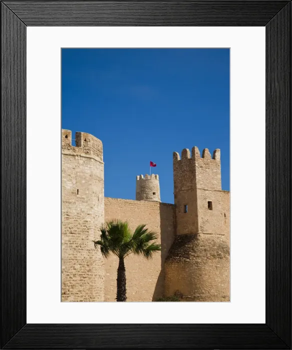 Framed Print : Tunisia, Tunisian Central Coast, Monastir, Ribat, 8th century Framed Print : Tunisia, Tunisian Central Coast, Monastir, Ribat, 8th century