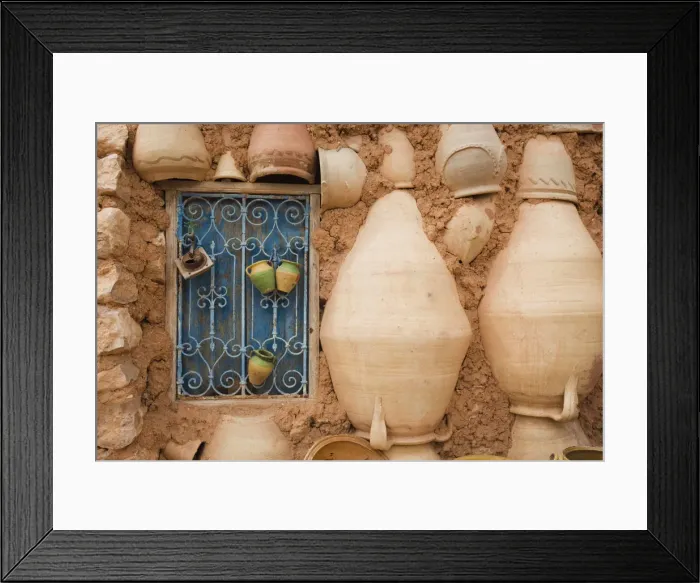Framed Print : Tunisia, Jerba Island, Guellala, locally produced pottery for sale Framed Print : Tunisia, Jerba Island, Guellala, locally produced pottery for sale