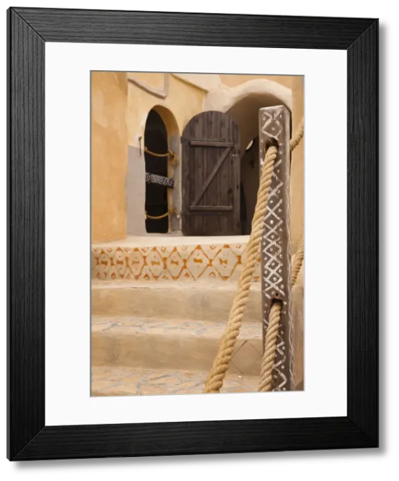 Framed Print : Tunisia, Ksour Area, Ksar Haddada, details of the Hotel Ksar Haddada, featured in