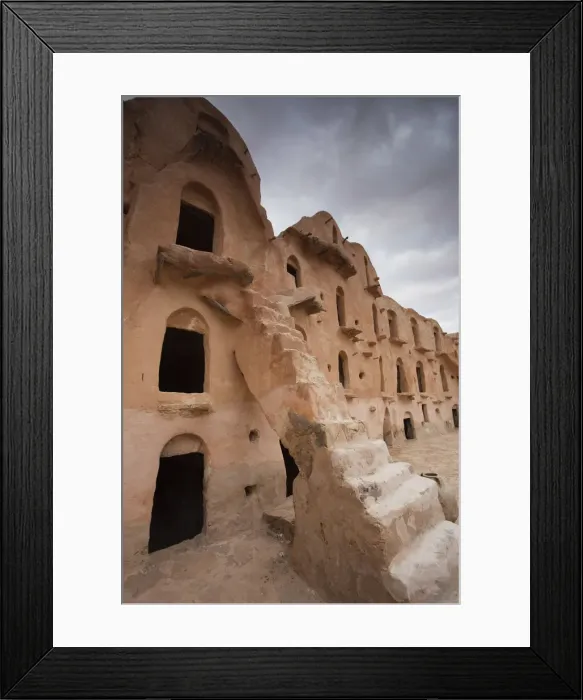 Framed Print : Tunisia, Ksour Area, Ksar Ouled Soltane, ruins of ancient grain storage ksar building