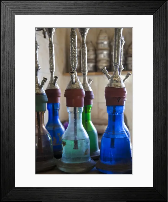 Framed Print : Tunisia, Ksour Area, Medenine, sheesha water pipes Framed Print : Tunisia, Ksour Area, Medenine, sheesha water pipes