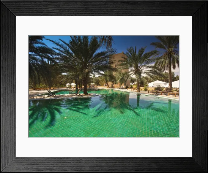 Framed Print : Tunisia, Ksour Area, Ksar Ghilane, Hotel Pansea, swimming pool Framed Print : Tunisia, Ksour Area, Ksar Ghilane, Hotel Pansea, swimming pool