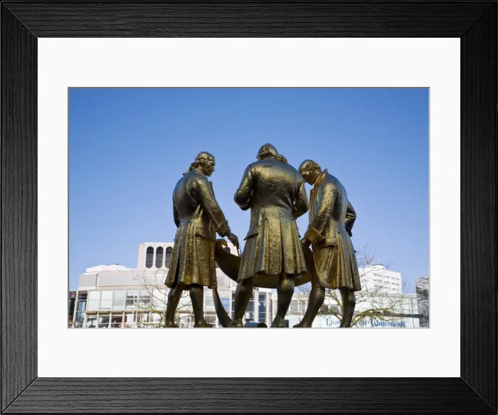Framed Print : England, West Midlands, Birmingham, Broad Street, Bolton Watt Murdock statue outside Framed Print : England, West Midlands, Birmingham, Broad Street, Bolton Watt Murdock statue outside
