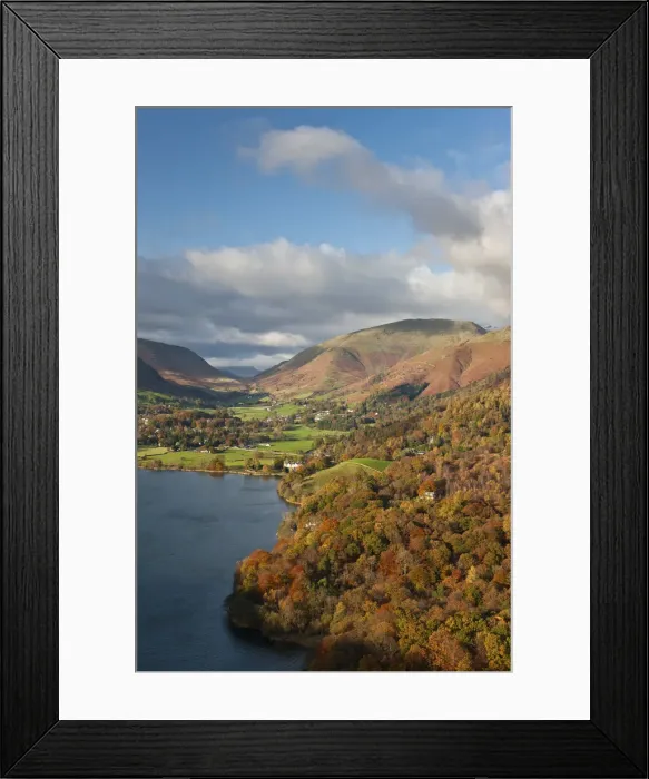 Framed Print : Grasmere lake and village from Loughrigg Fell, Lake District, Cumbria, England Framed Print : Grasmere lake and village from Loughrigg Fell, Lake District, Cumbria, England