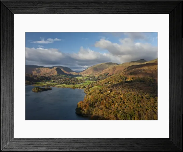Framed Print : Grasmere lake and village from Loughrigg Fell, Lake District, Cumbria, England Framed Print : Grasmere lake and village from Loughrigg Fell, Lake District, Cumbria, England
