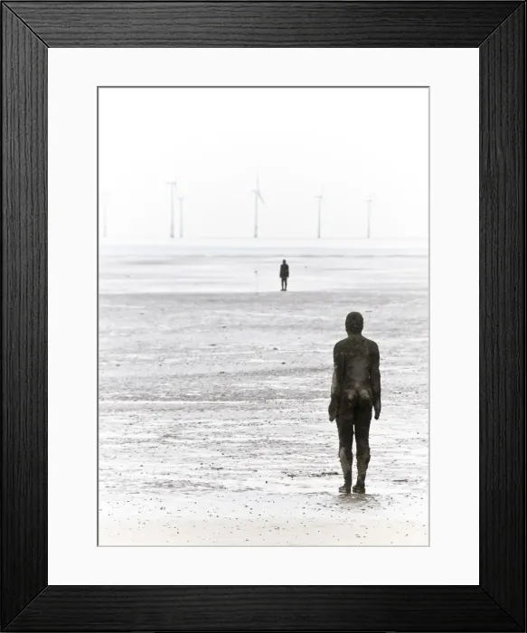 Framed Print : UK, England, Merseyside, Crosby Beach, Anthony Gormleys Another Place Framed Print : UK, England, Merseyside, Crosby Beach, Anthony Gormleys Another Place