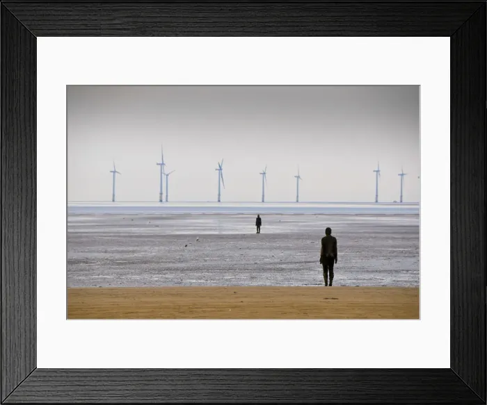 Framed Print : UK, England, Merseyside, Crosby Beach, Anthony Gormleys Another Place Framed Print : UK, England, Merseyside, Crosby Beach, Anthony Gormleys Another Place