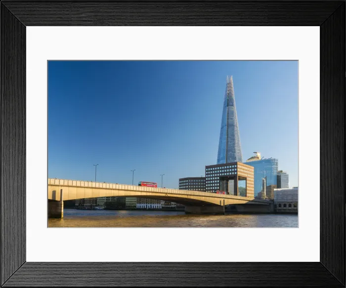 Framed Print : UK, England, London, London Bridge over River Thames and The Shard Framed Print : UK, England, London, London Bridge over River Thames and The Shard