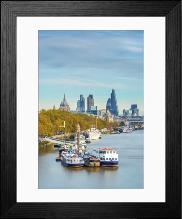 Framed Print : UK, England, London, The City skyline and River Thames Framed Print : UK, England, London, The City skyline and River Thames