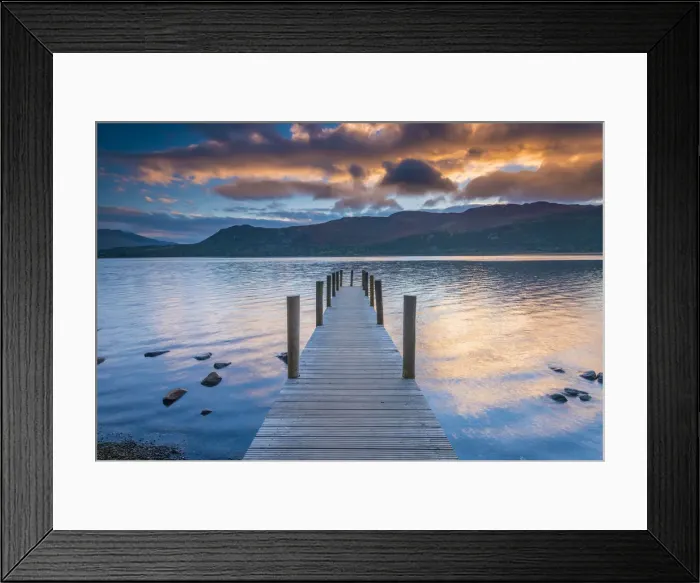 Framed Print : UK, England, Cumbria, Lake District, Derwentwater, High Brandelhow Landing