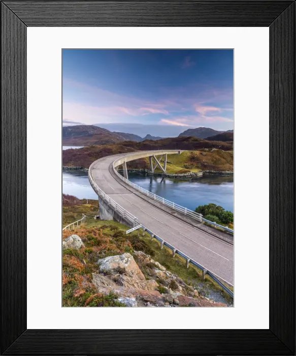 Framed Print : UK, Scotland, Highland, Sutherland, Loch a Chairn Bhain, Kylesku, Kylesku Bridge Framed Print : UK, Scotland, Highland, Sutherland, Loch a Chairn Bhain, Kylesku, Kylesku Bridge