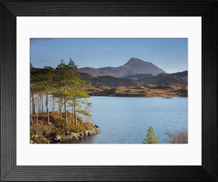 Framed Print : UK, Scotland, Highland, Sutherland, Lochinver, Loch Druim Suardalain, Mount Canisp Framed Print : UK, Scotland, Highland, Sutherland, Lochinver, Loch Druim Suardalain, Mount Canisp