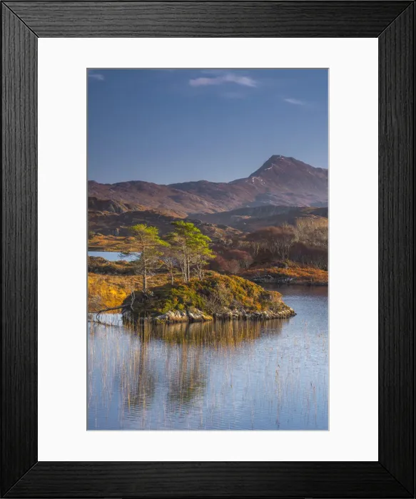 Framed Print : UK, Scotland, Highland, Sutherland, Lochinver, Loch Druim Suardalain, Mount Canisp Framed Print : UK, Scotland, Highland, Sutherland, Lochinver, Loch Druim Suardalain, Mount Canisp