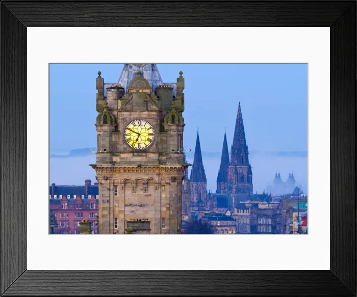 Framed Print : UK, Scotland, Edinburgh, Tower of Balmoral Hotel