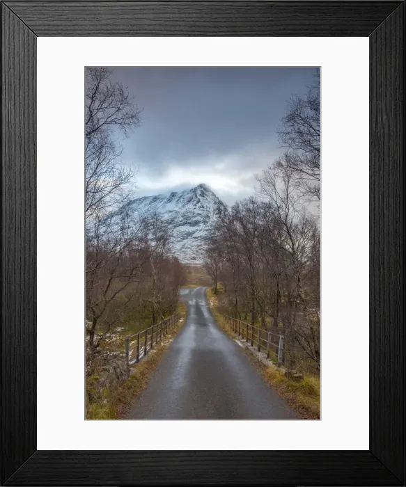Framed Print : UK, Scotland, Highland, Glen Coe, Glen Etive, Bridge over River Coupall, Sron na Creise Framed Print : UK, Scotland, Highland, Glen Coe, Glen Etive, Bridge over River Coupall, Sron na Creise