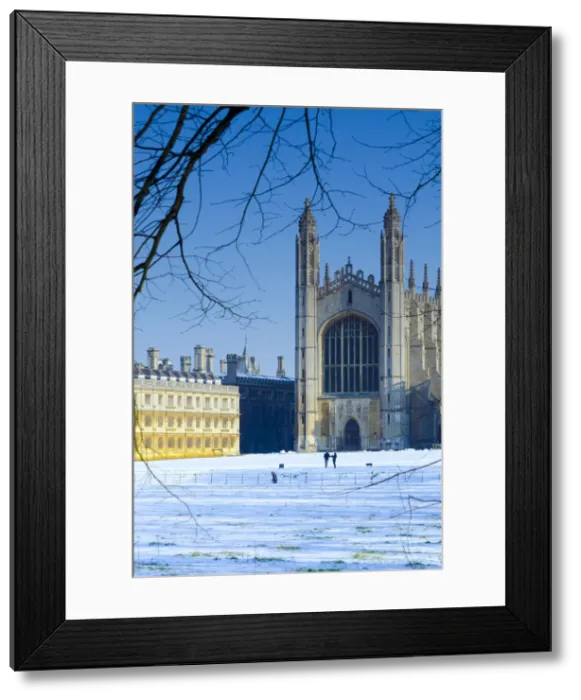 Framed Print : UK, England, Cambridge, Kings College Chapel from The Backs