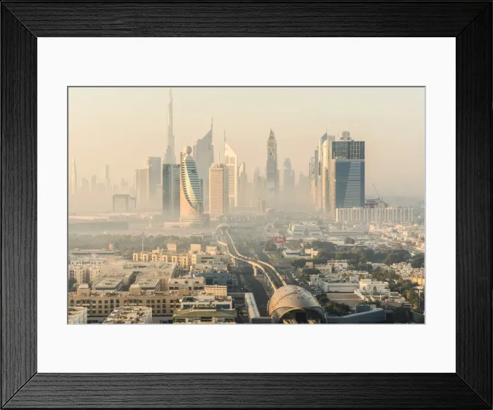 Framed Print : Downtown Dubai skyline, Dubai, United Arab Emirates, U. A. E Framed Print : Downtown Dubai skyline, Dubai, United Arab Emirates, U. A. E