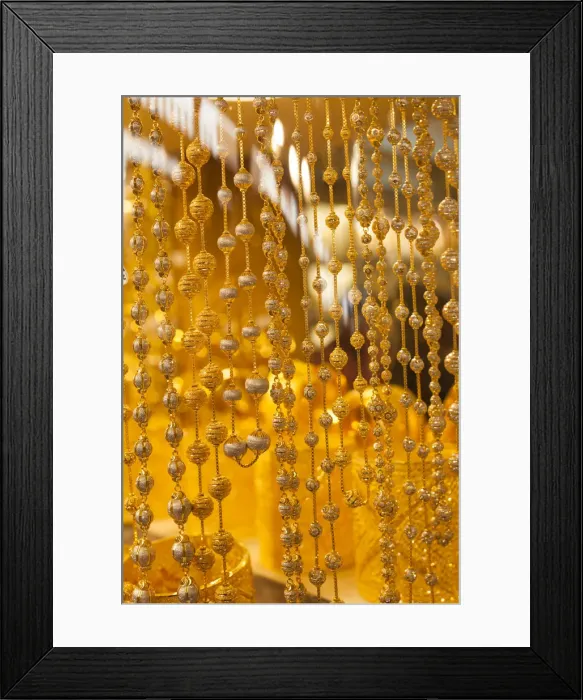 Framed Print : UAE, Dubai, Deira, Gold Souk, gold jewelry Framed Print : UAE, Dubai, Deira, Gold Souk, gold jewelry