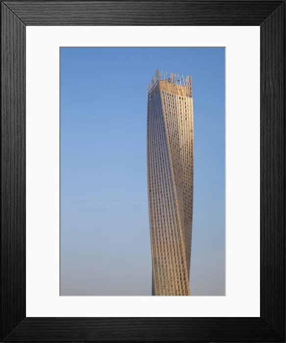 Framed Print : United Arab Emirates, Dubai, Dubai marina, Cayan Tower, known as Infinity Tower before Framed Print : United Arab Emirates, Dubai, Dubai marina, Cayan Tower, known as Infinity Tower before