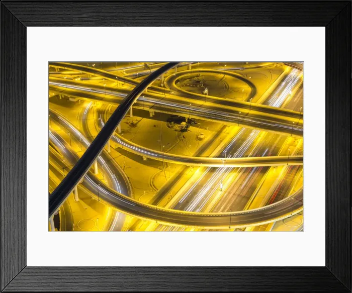 Framed Print : Roundabout & main junction at Sheikh Zayed Road, Dubai, United Arab Emirates Framed Print : Roundabout & main junction at Sheikh Zayed Road, Dubai, United Arab Emirates