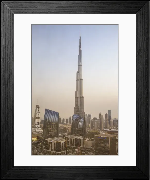Framed Print : United Arab Emirates, Dubai, View of Burj Khalifa Framed Print : United Arab Emirates, Dubai, View of Burj Khalifa