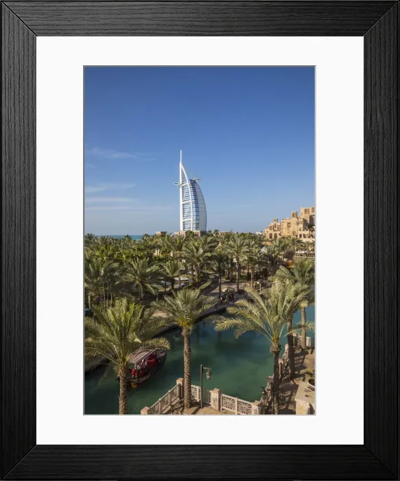 Framed Print : Burj Al Arab & Jumeirah Al Qasr hotels, Madinat Jumeirah, Dubai, United Arab Emirates Framed Print : Burj Al Arab & Jumeirah Al Qasr hotels, Madinat Jumeirah, Dubai, United Arab Emirates