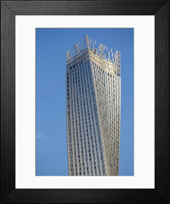 Framed Print : United Arab Emirates, Dubai, Dubai marina, Cayan Tower, known as Infinity Tower before Framed Print : United Arab Emirates, Dubai, Dubai marina, Cayan Tower, known as Infinity Tower before