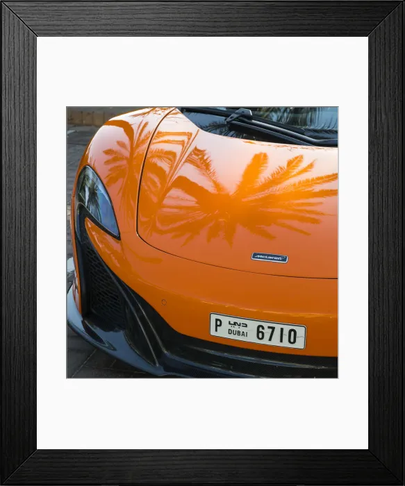 Framed Print : Mclaren sports car, Dubai, United Arab Emirates Framed Print : Mclaren sports car, Dubai, United Arab Emirates