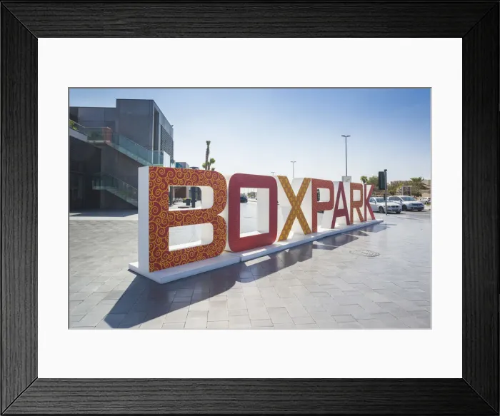 Framed Print : UAE, Dubai, Jumeirah, The Dome Box, new shopping mall built of shipping containers Framed Print : UAE, Dubai, Jumeirah, The Dome Box, new shopping mall built of shipping containers