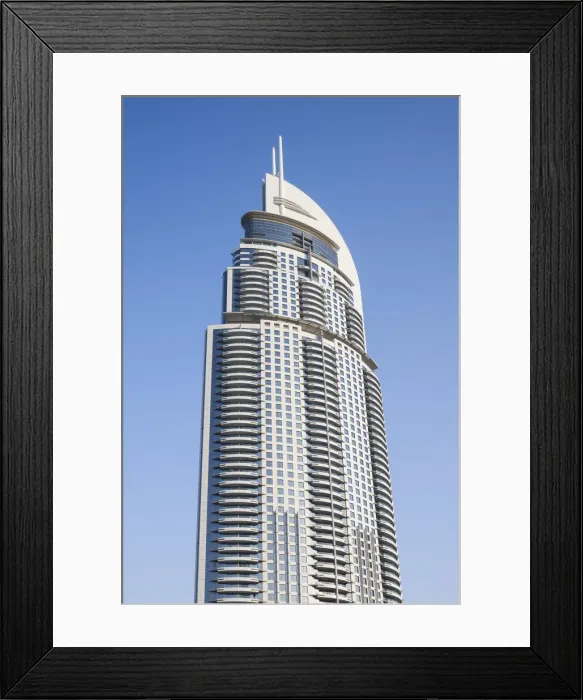 Framed Print : UAE, Dubai, Downtown Dubai, The Address Downtown Hotel, exterior