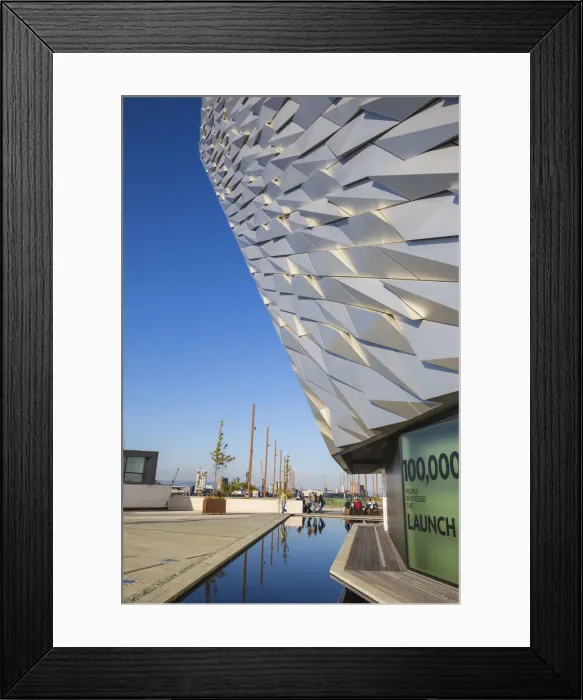 Framed Print : United Kingdom, Northern Ireland, Belfast, View of the Titanic Belfast museum Framed Print : United Kingdom, Northern Ireland, Belfast, View of the Titanic Belfast museum