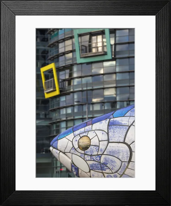 Framed Print : United Kingdom, Northern Ireland, Belfast, Donegall Quay, The Big Fish sculpture by Framed Print : United Kingdom, Northern Ireland, Belfast, Donegall Quay, The Big Fish sculpture by