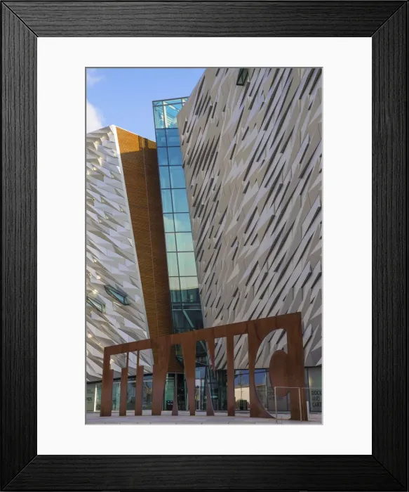 Framed Print : United Kingdom, Northern Ireland, Belfast, View of the Titanic Belfast museum