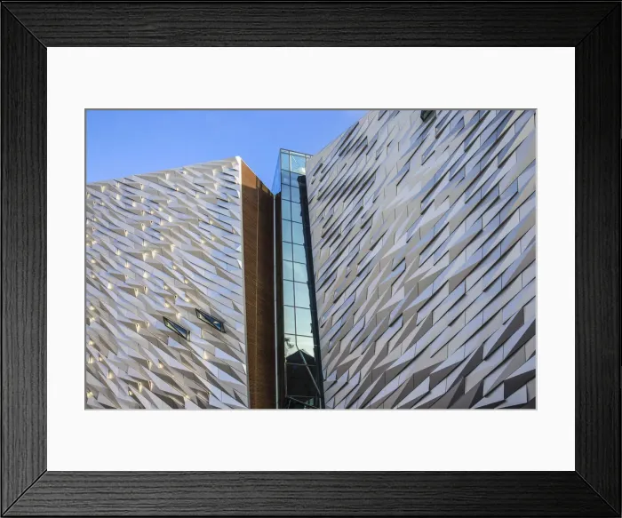 Framed Print : United Kingdom, Northern Ireland, Belfast, View of the Titanic Belfast museum