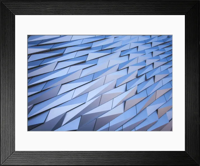Framed Print : United Kingdom, Northern Ireland, Belfast, View of the Titanic Belfast museum