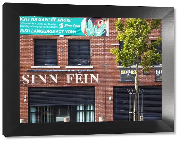 United Kingdom, Northern Ireland, Belfast, Falls Road, Sinn Fein building