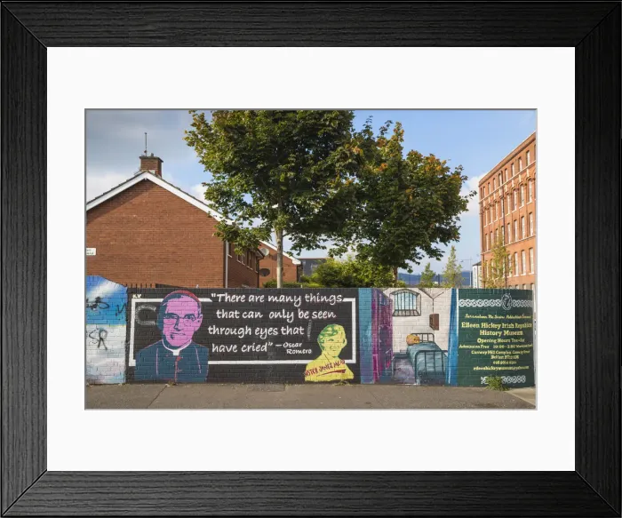 Framed Print : United Kingdom, Northern Ireland, Belfast, Falls Road, Political murals