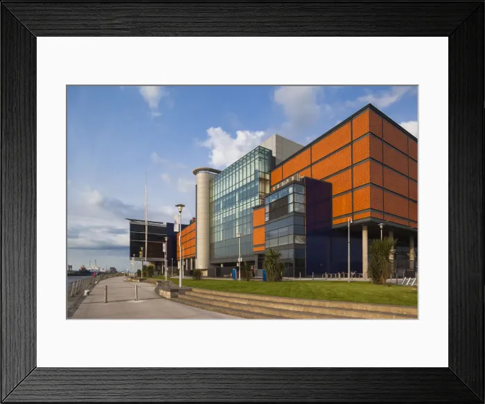Framed Print : UK, Northern Ireland, Belfast, Belfast Docklands, riverfront Odyssey Complex, science Framed Print : UK, Northern Ireland, Belfast, Belfast Docklands, riverfront Odyssey Complex, science