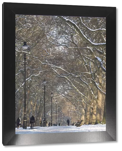 Hyde Park Snow Scene, London, England, UK