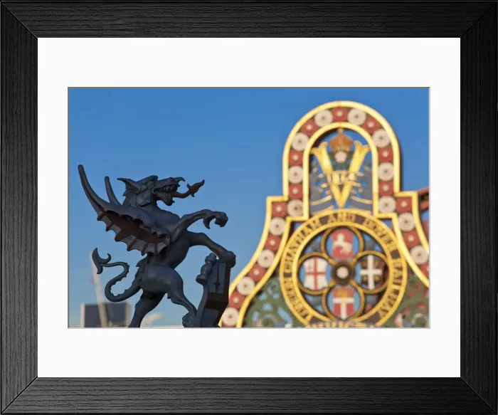 Framed Print : England, London, Railway sign on Blackfriars Bridge