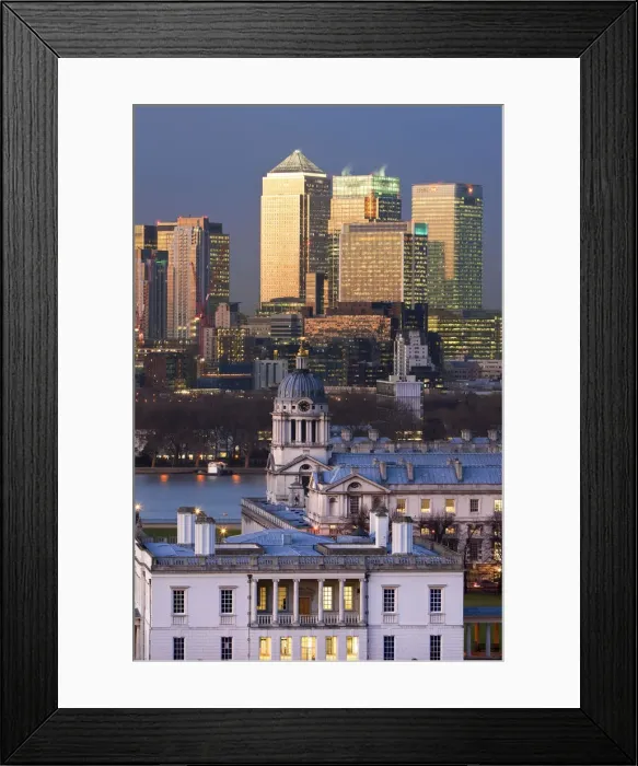 Framed Print : View from the Royal Observatory across Greenwich Park towards the Royal Naval College Framed Print : View from the Royal Observatory across Greenwich Park towards the Royal Naval College