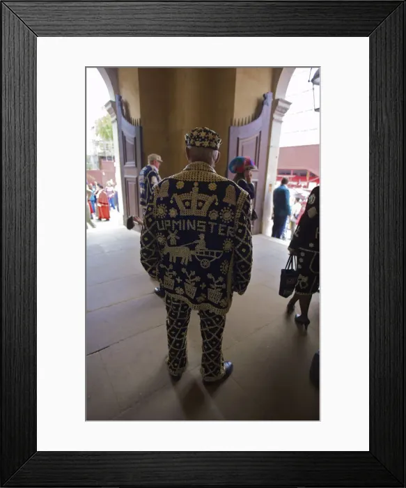 Framed Print : Pearly King and Queens Harvest Festival, London, England, UK Framed Print : Pearly King and Queens Harvest Festival, London, England, UK