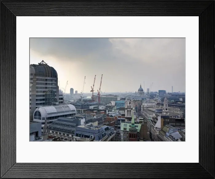Framed Print : Endland, London, City skyline from The Lloyds building Framed Print : Endland, London, City skyline from The Lloyds building