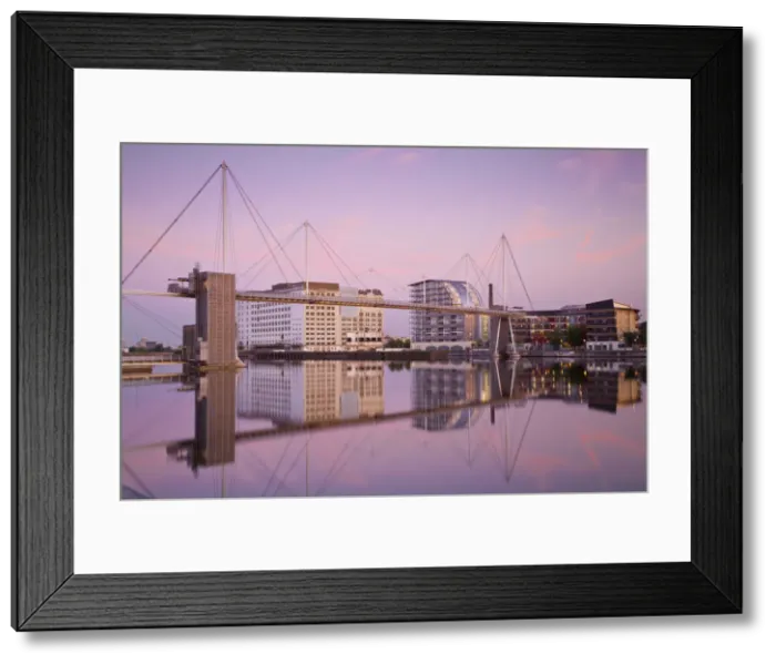 Framed Print : England, London, Royal Victoria Docks, Looking towards Royal Victoria Dock Bridge Framed Print : England, London, Royal Victoria Docks, Looking towards Royal Victoria Dock Bridge