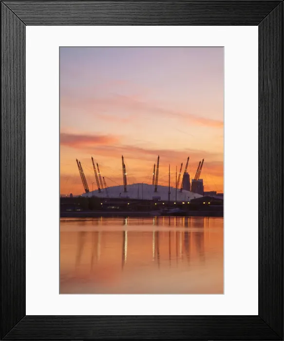 Framed Print : England, London, Newham, O2 Arena reflecting in Royal Victoria Docks Framed Print : England, London, Newham, O2 Arena reflecting in Royal Victoria Docks