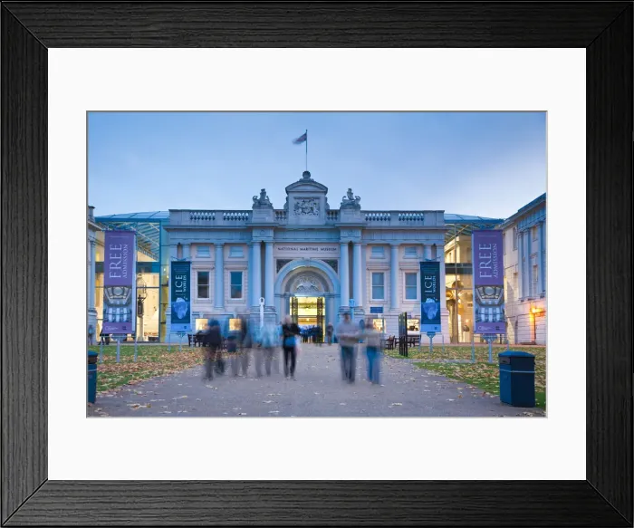 Framed Print : England, London, Greenwich, National Maritime Musuem at twilight Framed Print : England, London, Greenwich, National Maritime Musuem at twilight