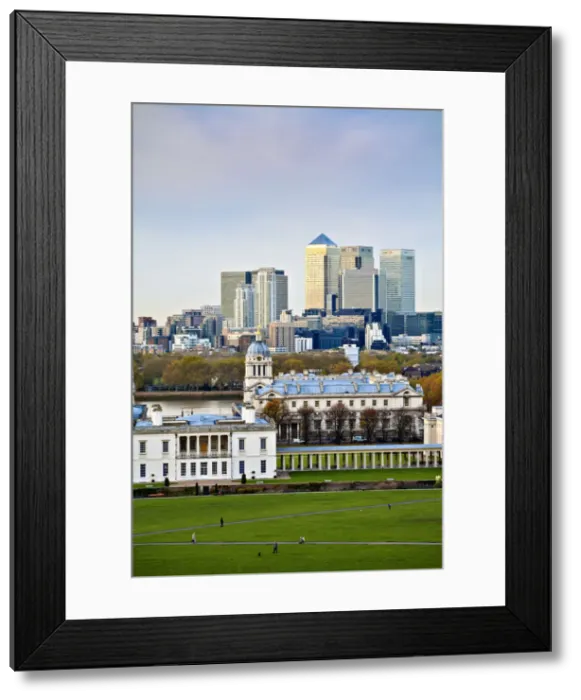 Framed Print : England, London, Greenwhich, Royal Greenwich Park, National Maritime Musuem, and Canary