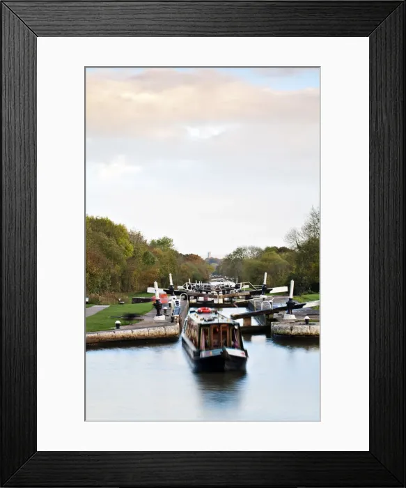 Framed Print : England, Warwickshire, near Warwick, Hatton, Hatton Locks on the Grand Union Canal Framed Print : England, Warwickshire, near Warwick, Hatton, Hatton Locks on the Grand Union Canal