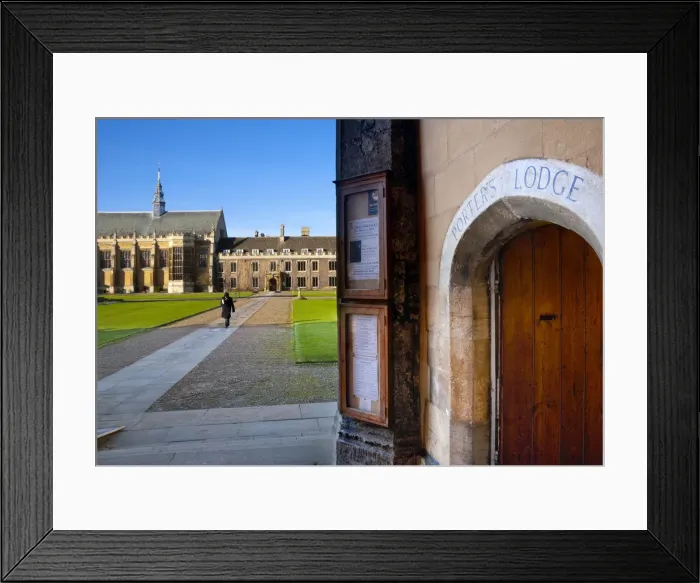 Framed Print : UK, England, Cambridge, Cambridge University, Trinity College, Porters Lodge