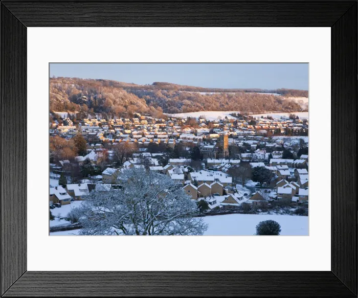 Framed Print : Wotton Under Edge in snow, Gloucestershire, UK Framed Print : Wotton Under Edge in snow, Gloucestershire, UK